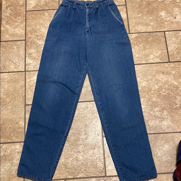 Vintage Calvin Klein Size 8 Blue High-Waisted Jeans - Picture 1 of 13